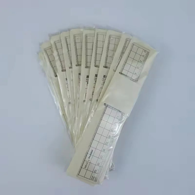 18CM Cartoon Simple Unprinted Straight Edge Transparent Square Acrylic Plastic Student Hand Account Scale Straight Ruler