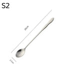 pogyrt Stainless Steel Long Handle Stir Spoon For Cocktails, Ice Coffee, And Tea - Mixing Spoon With Easy Grip Handle