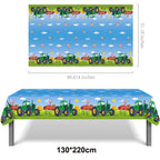  Green Tractor Birthday Party Supplies Farm Tractor Paper Plates Cup Napkins for Tractor Birthday Party Decoration Supplies