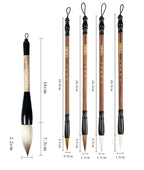 6/9/ 12/ 16 Chinese Painting Brush Beginner Calligraphy Drawing Bamboo Pen Curtain Felt Rice Paper Set Landscape Drawing Writing