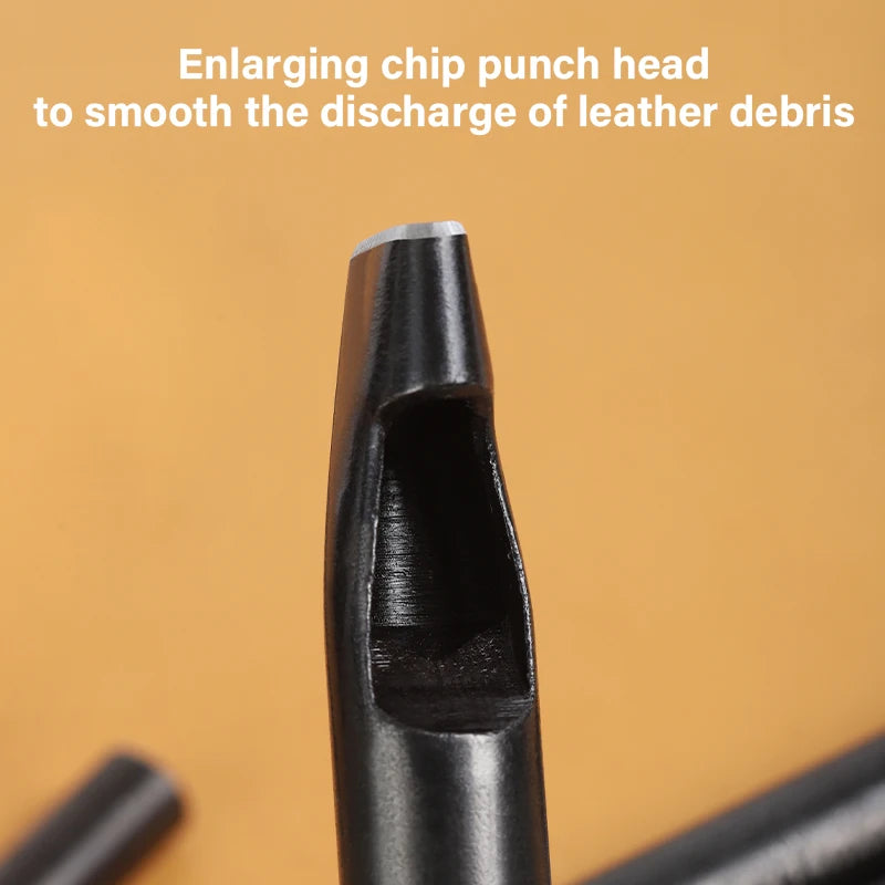 WUTA Basic Series 1pc Leather Belt Hole Puncher Oblong Hollow Punch Oval Flat Punches DIY Craft Tools for Strap Watch Band Bags
