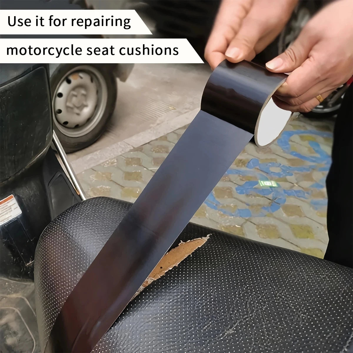 Black Duct Tap Tear by Hand Heavy Duty Carton Sealing Packing Cloth Duct Tape Waterproof Muti-Purpose Craft Repair Pipe Tape