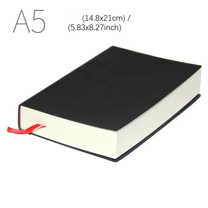 640 Page Horizontal Line/Grid /Blank Thick Business Notebook A4/A5 School Waterproof Leather Office Stationery Diary Notebook