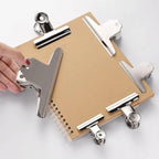 6Pcs Stainless Steel Round Clamps Strong Multi-specification Mountain-shaped Clamps Dovetail Clamps Bill and Document Clamps