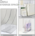 Acrylic A4 Storage Filing Box for Documents Plastic Paper File Organizer Vertical Magazine Rack Desk Folder Desktop Supplies