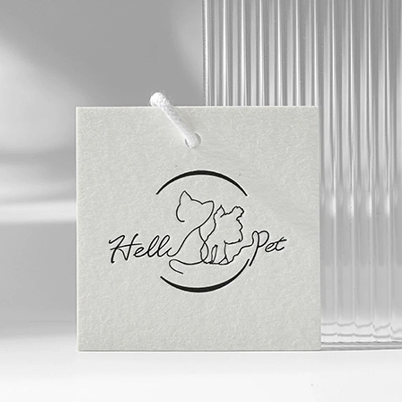 Custom Own Logo Clothing Hang Price Tag Garment Clothes T Shirt Paper Swing Hang Tags for Apparel