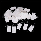 100pcs Price Label Tags String Tie Watch Jewelry Display Merchandise Price Label Paper Cards Rectangular Blank Price Tag