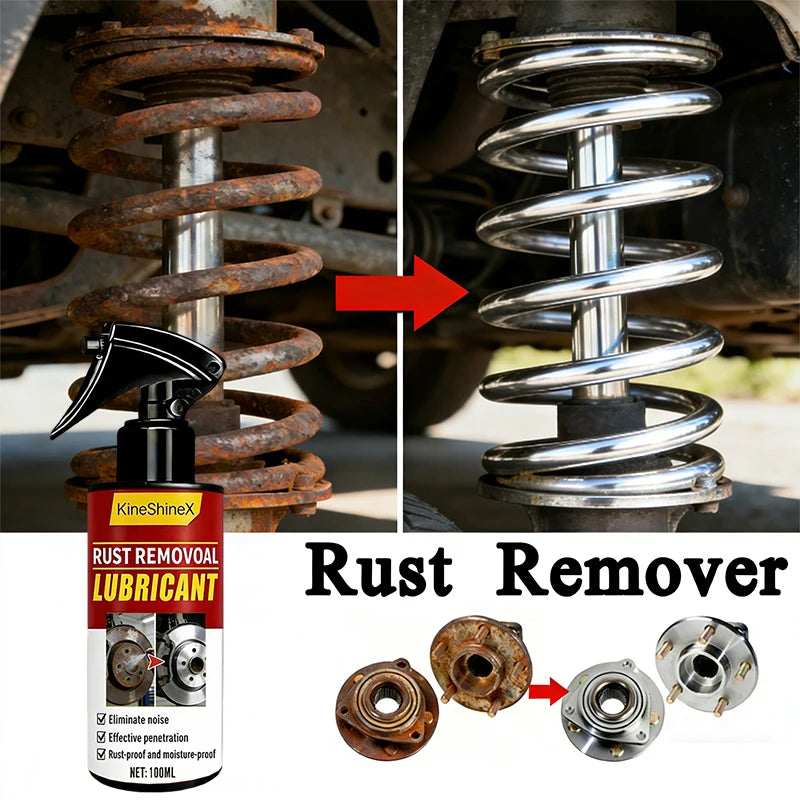 Large Capacity Powerful Car Rust Remover Spray - Exhaust/Wheel Care, Metal Powder Remover.