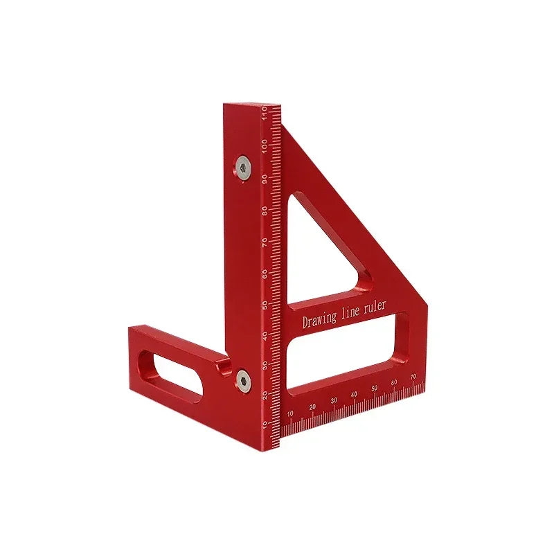 Miter Triangle Ruler Aluminum Alloy Woodworking Square Protractor High Precision Layout Measuring Tool for Engineer Carpenter