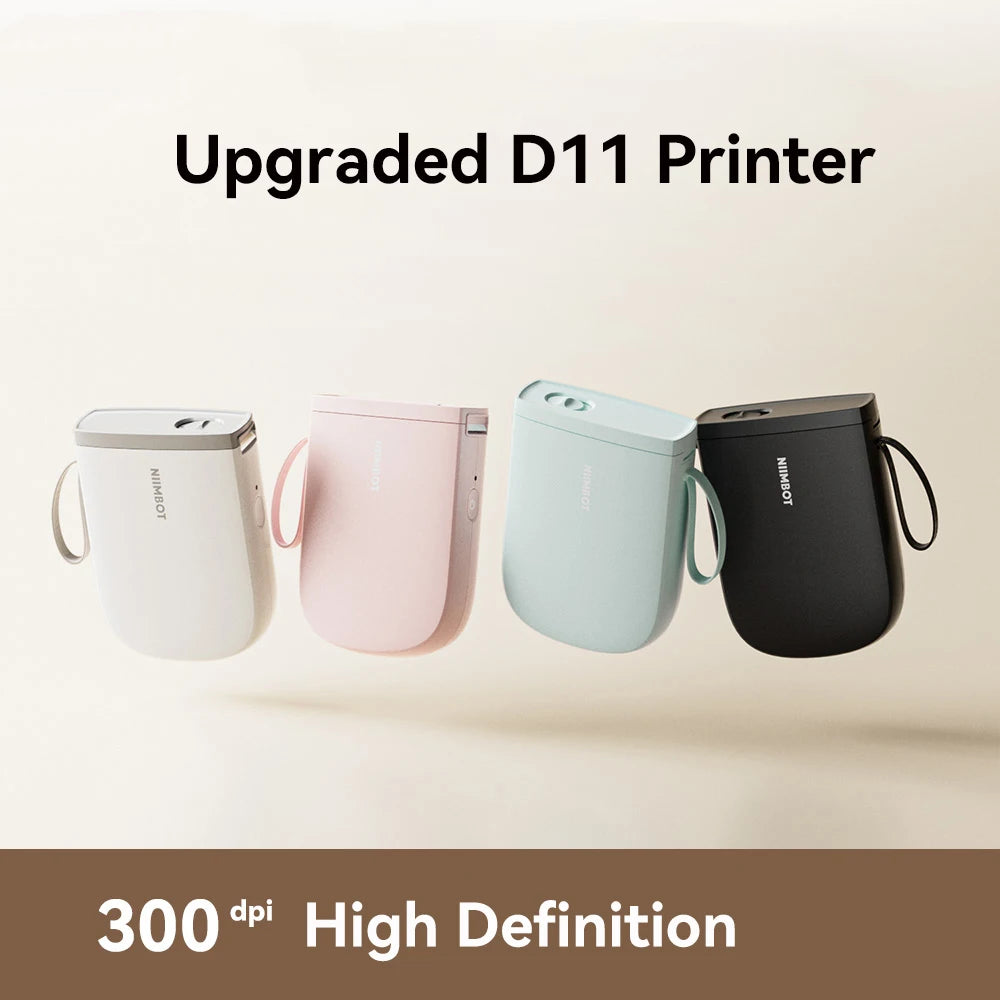 Niimbot D11 Mini Printer Wireless Phone Pocket Thermal Label Maker USB Rechargeable Inkless DIY Name Price Tag Sticker Machine