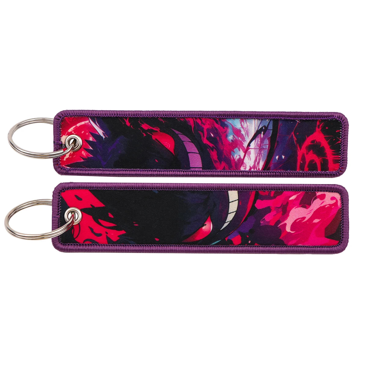 Kawaii Japanese Elf Anime Embroidery Key Fobs Key Tag Motorcycles Cars Backpack Chaveiro Keychain Fashion Keyring Friends Gifts