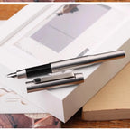 New Moonman B25 Fountain Pen Stainless Steel Imported F nib Ink Absorber Dual purpose Design high-end Office Stationery Supplies