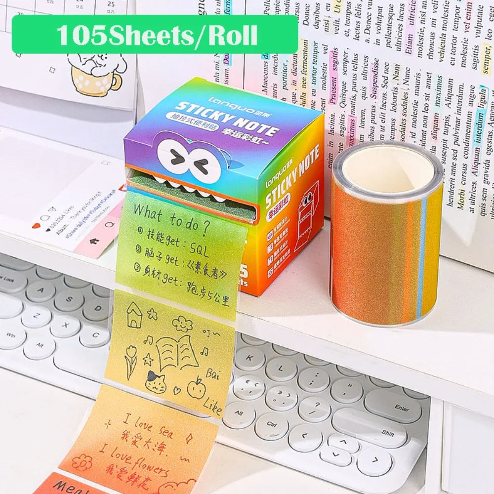 105 Sheets Cartoon Memo Pad Paper Sticky Notes Planner Sticker Paste Kawaii Papeleria Office School Supplies Korean Stationery
