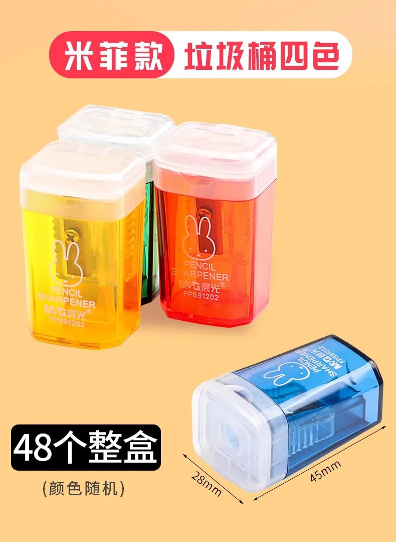 M&G Trash Can Shaped Cartoon Pencil Sharpener Kids Pencil Turner for School and Home Use