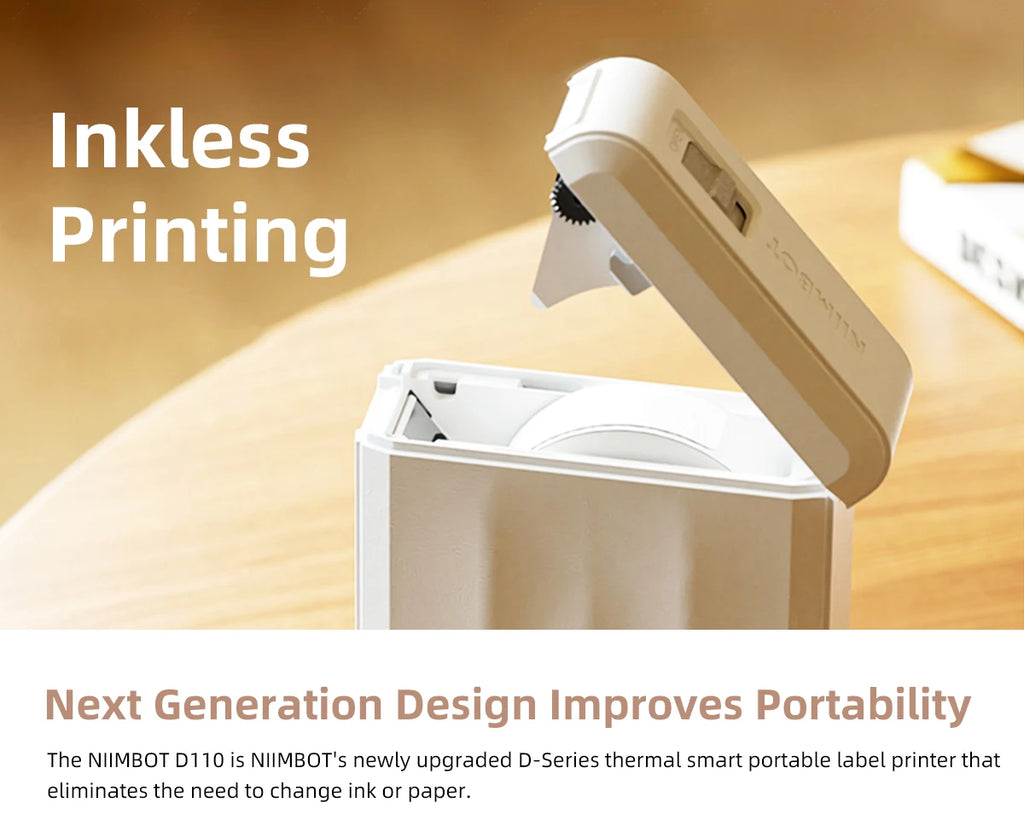 Niimbot D110 Wireless Mini Portable Printer Smart Label Printer Mobile Phone For Thermal Adhesive Sticker Labeling Maker Machine