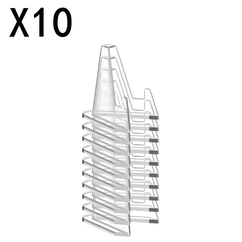 30 Pack Triangular Card Display Stand – Mini Acrylic Holder for Photos, Idol Pictures, Coin & Sports Trading Cards