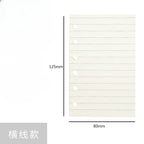A7 6Holes Loose Leaf Notebook Refill Spiral Binder Inner Page Weekly Monthly To Do Line Dot Grid Inside Paper Stationery