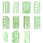 Geometric Drawing Template Rulers Set for Building Formwork Designing Stationery