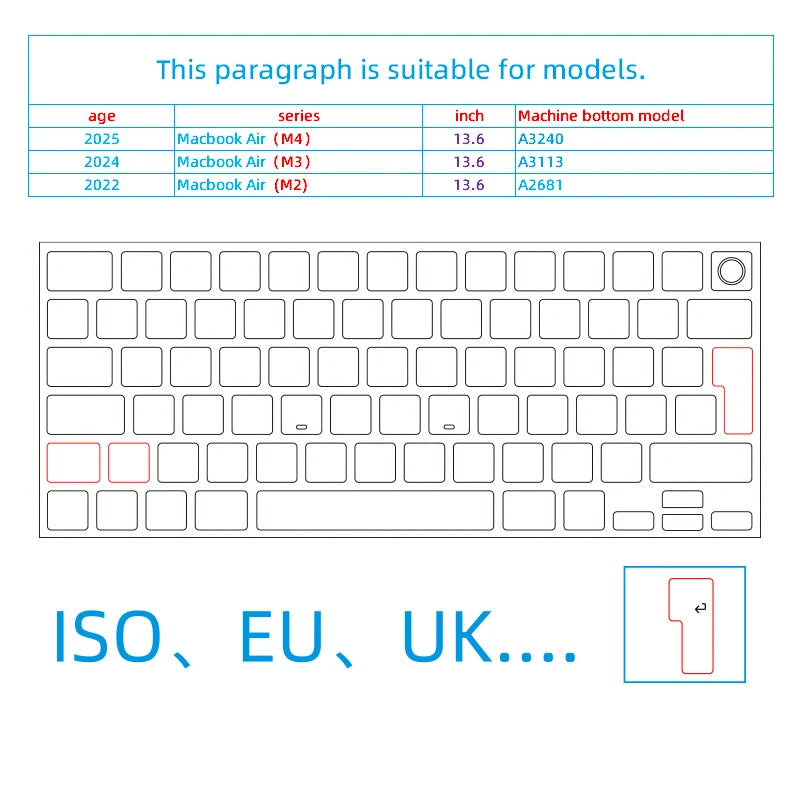 (Iso EU ) White Transparent Frosted Mbp Suitable for Apple Mac Book Pro 14-Inch 16 Model Laptop  Keyboard