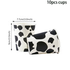 Cow Party Themed Disposable Tableware Set Paper Plates and Cow Napkins for Kids Cow Themed Birthday Party Decorations