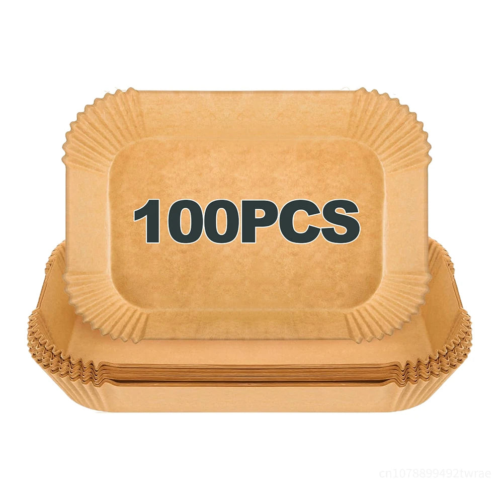 50/100Pcs Air Fryer Liners Disposable for Ninja FG551/DG551/IG651/ Foodi Smart XL Indoor Grill, Unbleach Parchment Paper Sheet