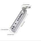 Mini Folding Ruler Keychain Portable Plastic Measuring Tape
