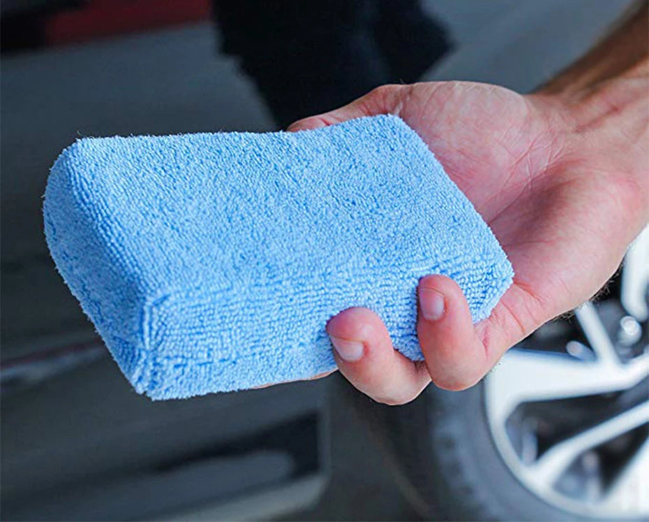 SEAMETAL 8-13pcs Microfiber Car Wax Applicator Pads Soft Auto Detailing Wax Sponge Set Car Paint Care Polishing Cleaning Pads