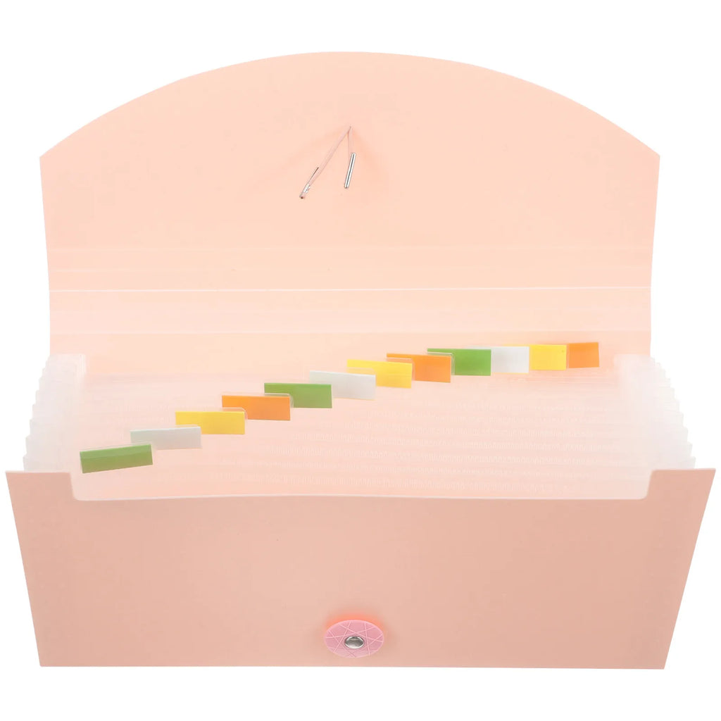 B6 Accordion Receipts Folder Portable Bills Organizer Coupon Holder File Organizer for Office School Home Use Sturdy Plastic