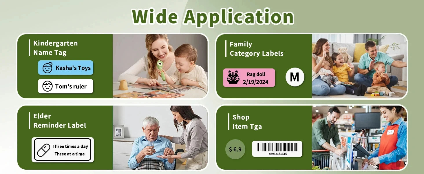 Marklife P15 Label Printer Portable Thermal Printer Inkless Mini Sticker Maker With Adhesive Label Printer As D11/D110/Q30 Print