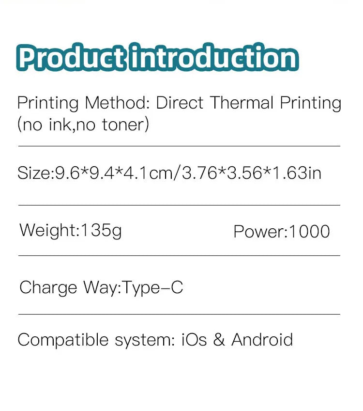 DOLEWA D5 Label Maker Inkless Sticker Printer 12-57mm Roll Paper Adjustable Thermal Pocket Printer for Photo Printing