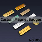 Custom LOGO Blank Zinc Alloy Sublimation Reusable Employee Staff Magnetic Nametag Name Badge with Magnet