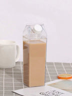 500/1000ml Milk Carton Water Bottle Transparent Plastic Portable Clear Box For Juice Tea Milk Bottles Drinking Cup
