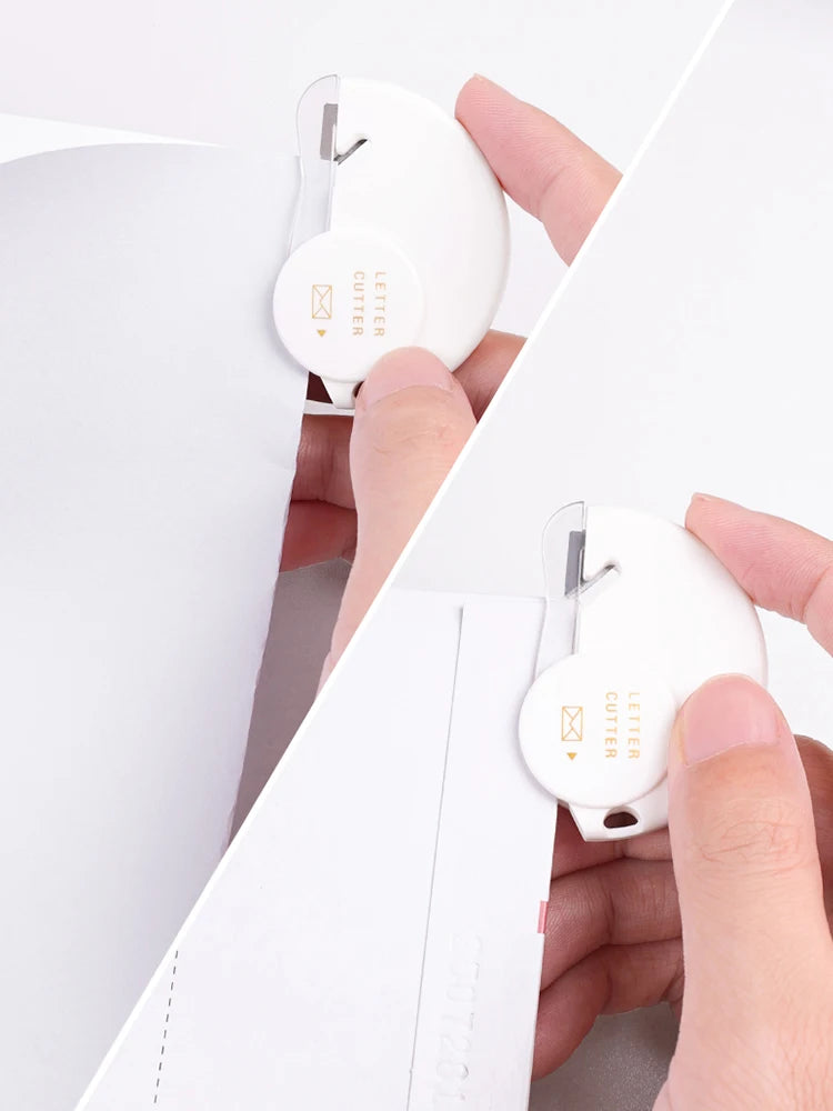 Portable Mini Letter Opener Paper Cutter, Attach to Refrigerators or Iron Surfaces to Prevent Loss
