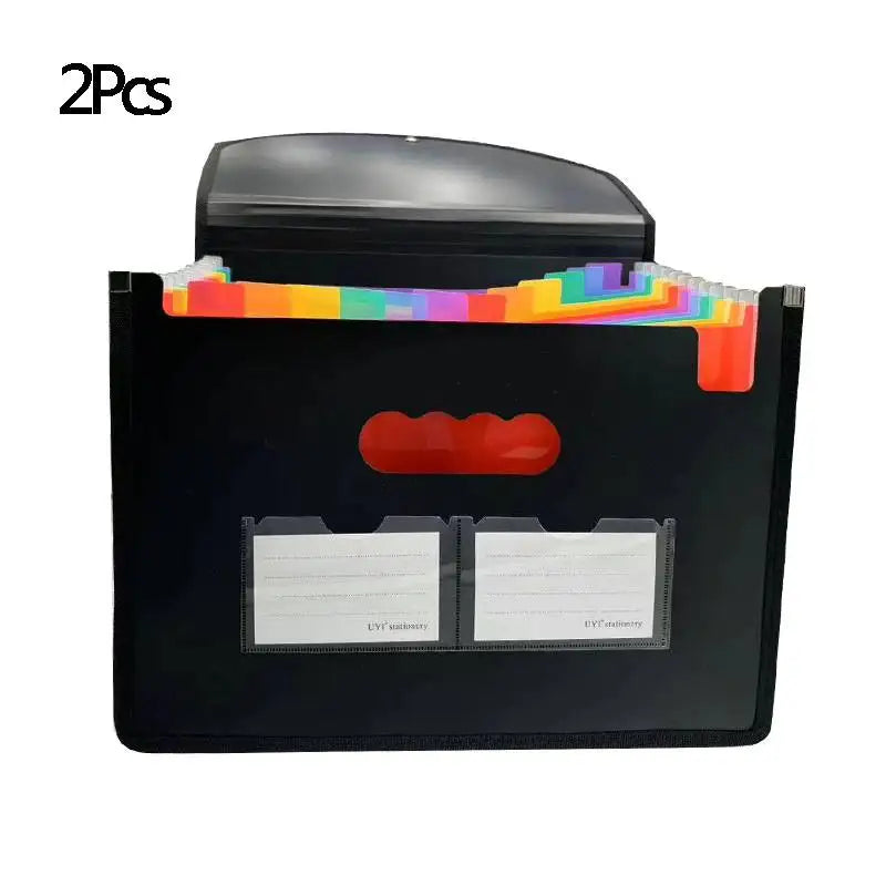 13/25 Pockets Accordian File Folder Expanding File Organizer Filing Box Multicolored Paper/Bill/Receipt/Document Holder Bag A4
