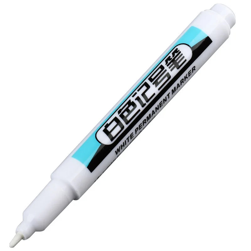 1/3Pcs White Permanent Marker Pens 0.7/1.0/2.5MM Paint Markers For Wood Rock Plastic Leather Glass Stone Metal Art Supplies