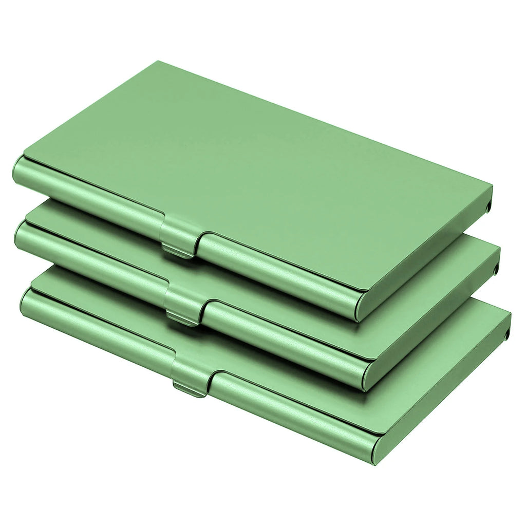 1/2/3Pcs Business Card Holder Metal Box Cover Credit Card Holder Aluminum Alloy Flip Cover Slim Name Cards Case for Women Men