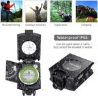 Proster IP65 Compass - Lensatic Sighting, with Clinometer & Carry Bag for Camping, Hiking, Geology