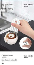 Multi-functional Flexible Mobile Phone Clean Fine Dust Cup Lid Card Slot Earphone Cleaning Brush For Headset Keyboard Cup Cover