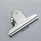 6Pcs Stainless Steel Round Clamps Strong Multi-specification Mountain-shaped Clamps Dovetail Clamps Bill and Document Clamps