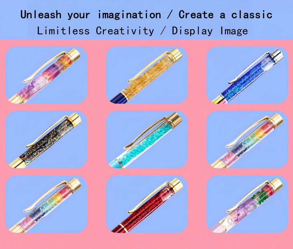 10 Pieces of Ballpoint Pens DIY Empty Pen Barrels for Handmade Quicksand Pens, Floating Flower Pens, Business Event Signature Pens, and Souvenirs