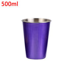 200/300/400/500ml Stainless Steel Beer Cups Household Office Metal Water Drinks Coffee Tumbler Tea Milk Mugs Kitchen Drinkware
