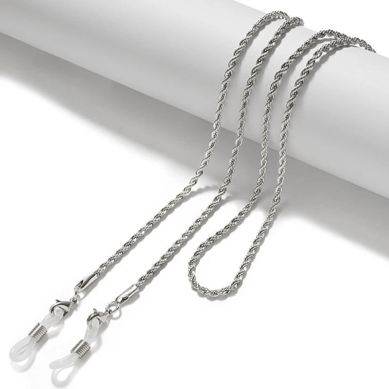 Fashion Reading Glasses Chain for Women Metal Sunglasses Cords Eyeglass Lanyard Hold Straps Eyewear Retainer