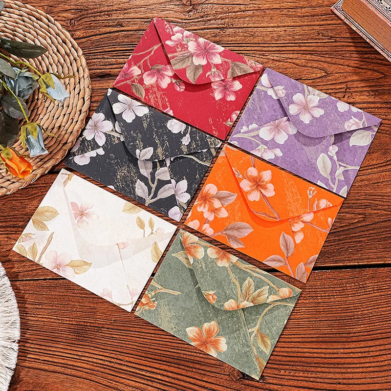 10pcs Oriental Yunjin Brocade Vintage Embossed Letter Envelope Elegant Envelope for Invitation Complete Luxury Set for Weddings