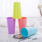 2PCS 20oz Plastic Reusable Cup Stackable Tumbler Unbreakable  Cups for Beer Reusable Glass for Water Party or Home Bar Bathroom