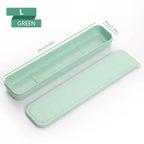 Portable Travel Tableware Eco-friendly Storage Box Case Food Grade Dinnerware Kitchen Fork Spoon Box Kid Cutlery Set Organizer