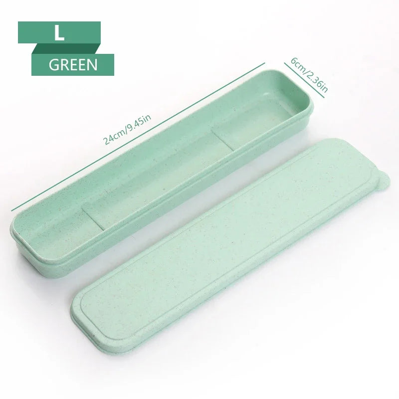 Portable Travel Tableware Eco-friendly Storage Box Case Food Grade Dinnerware Kitchen Fork Spoon Box Kid Cutlery Set Organizer