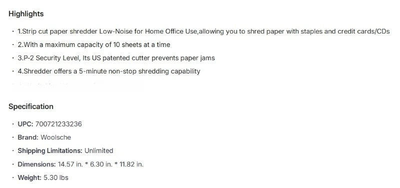 Home Office Paper Shredder-10-Sheet Strip Cut with 3.17-Gallon Basket - P-2 Security Level - CD & Credit Card Shredder - Durable & Fast - Jam Proof System - ETL Certified