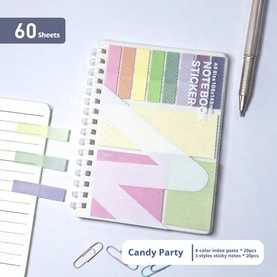 Kawaii Sticky Notes Set Expandable Removable Student Memo Pads Must-Have Study Planner Supplies Bulletin Journal Accessories