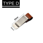Handmade Leather Pen Holder Clip Brass Stainless Steel Holder For Journal Notebook Paper Folder Home Office Daily Desktop Use