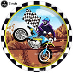 Motorcycle Dirt Biker Birthday Party Supplies Motocross Dessert Paper Plates Cups Napkins Disposable Tableware Favor For Boys